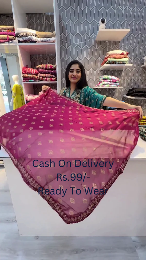 Cotton Printed Full Stitched Kurti Set For Girls - Image 4