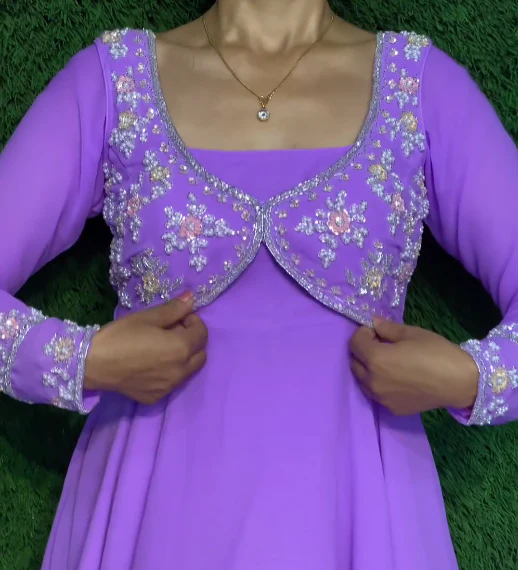 Stylish Floral Printed Designer Gown Kurti with Dupatta