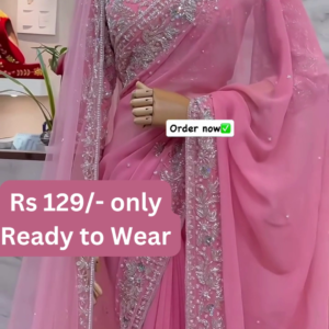 Hot and Party-Ready Georgette Saree