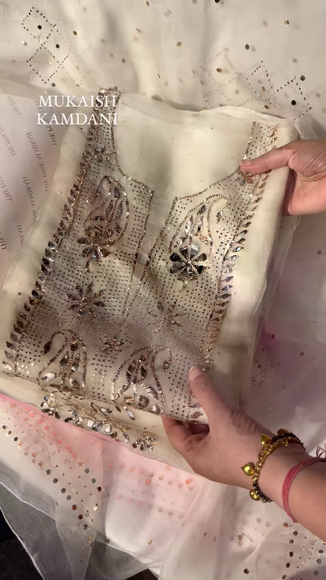 Net/Lace Kurta & Churidar Material – Embellished