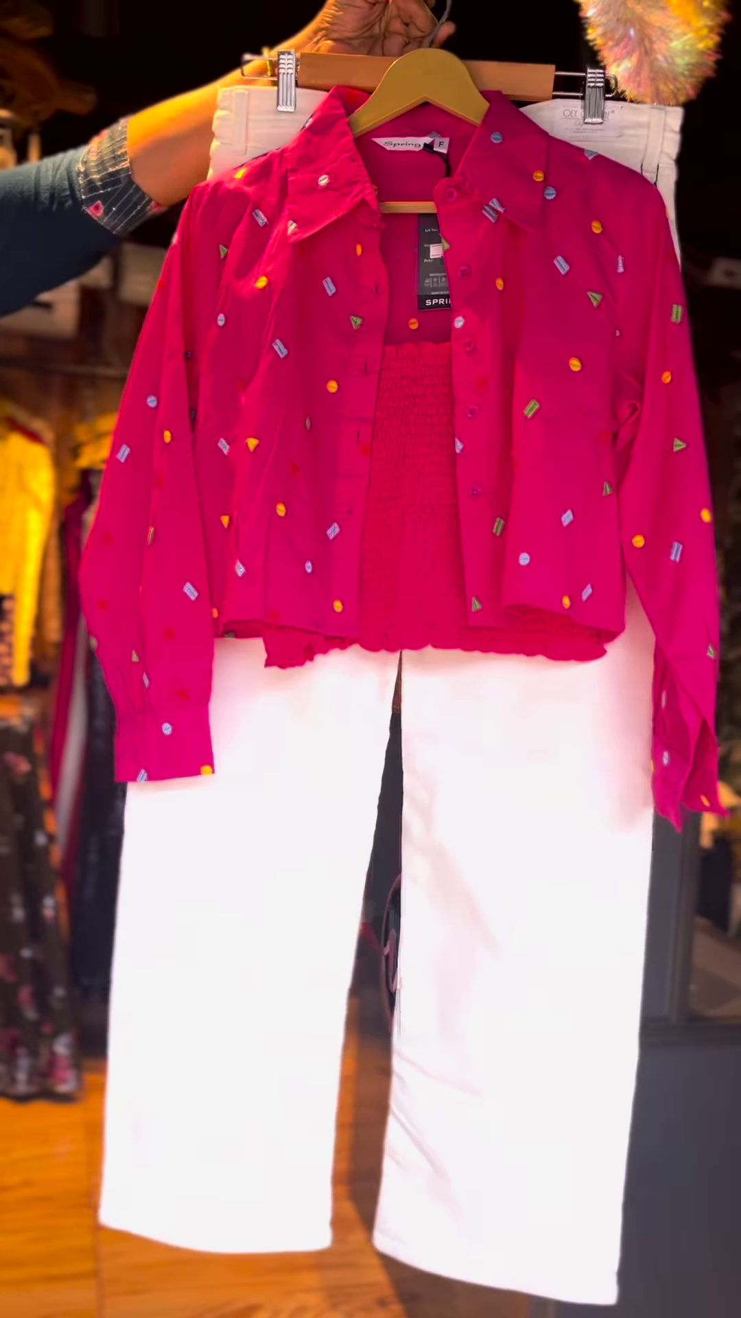 Hot Pink Embroidered Co-ord Set – Vibrant & Trendy