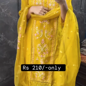 Golden Grace: Yellow Karachi Suit