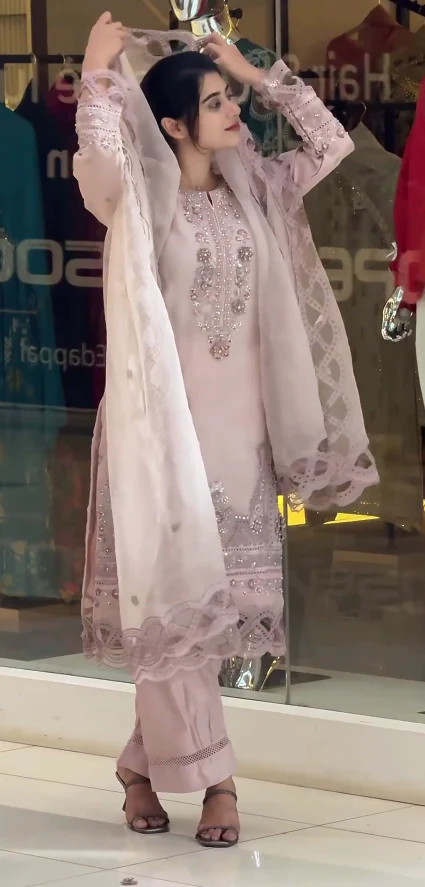 Women's Rayon Embroidered Kurta, Pant with Dupatta Set - Image 4