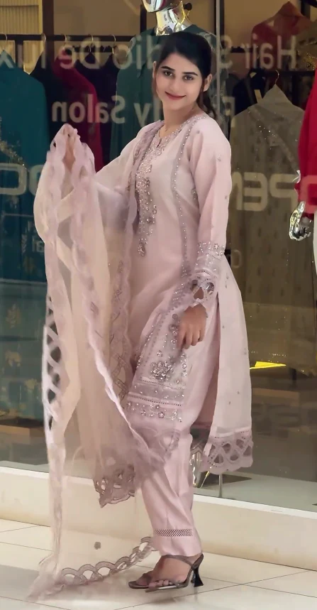 Women's Rayon Embroidered Kurta, Pant with Dupatta Set - Image 6