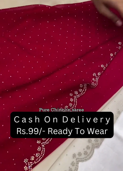 Launching An Amazing Design In Pure Chinnon Saree - Image 2