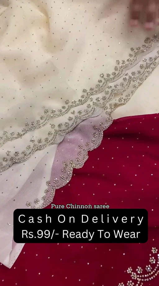 Launching An Amazing Design In Pure Chinnon Saree - Image 3