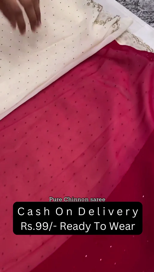 Launching An Amazing Design In Pure Chinnon Saree - Image 4