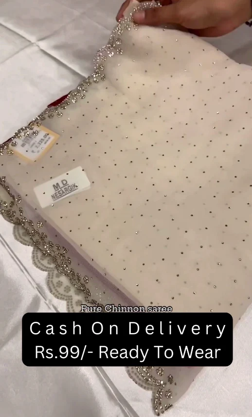 Launching An Amazing Design In Pure Chinnon Saree - Image 5