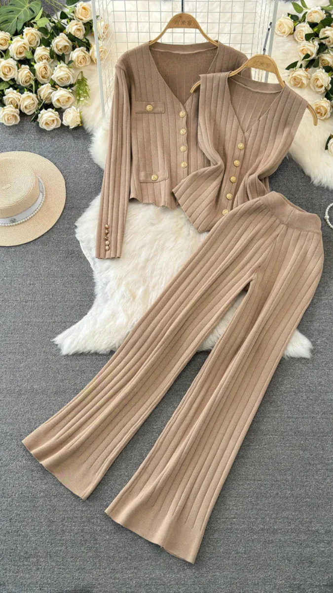 3Pc Vest Inner Coord Set for Winter - Image 2