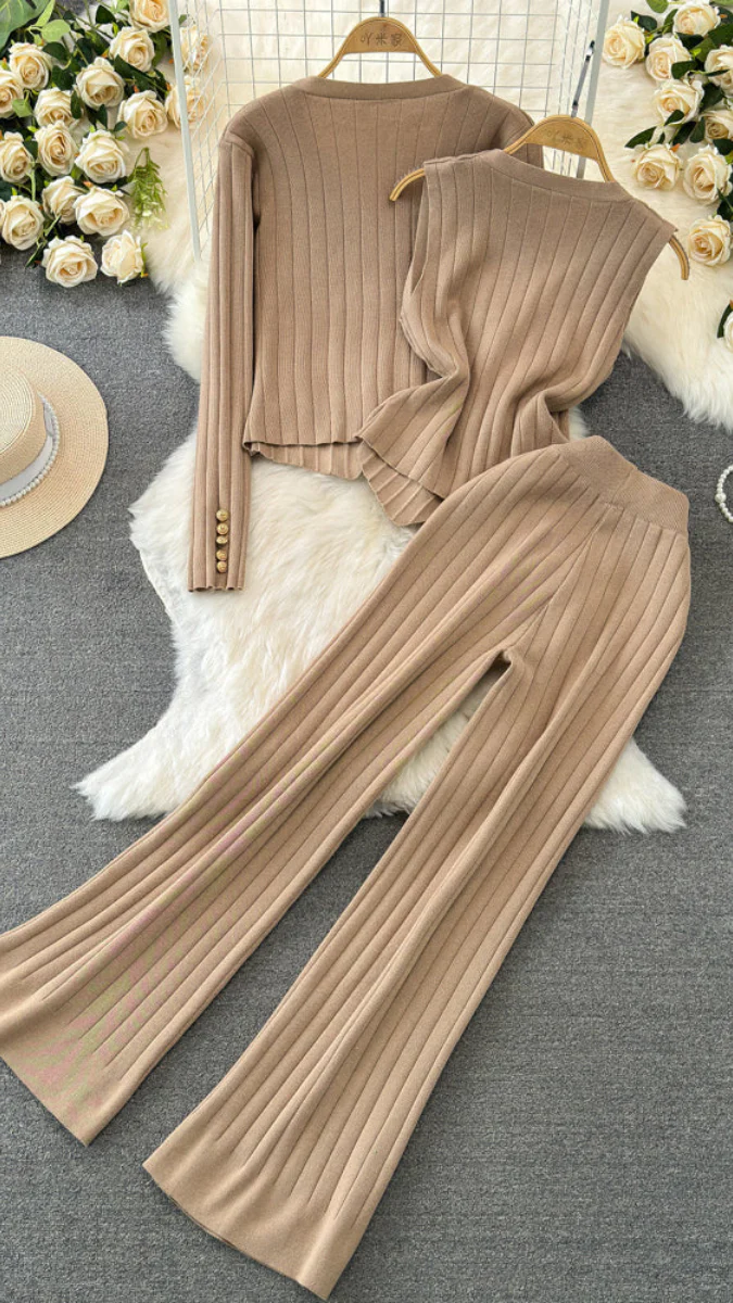 3Pc Vest Inner Coord Set for Winter - Image 5