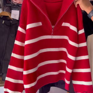 Stylish Knit Sweaters – Trendy Stripes, Cozy Feel, Perfect Winter Wear