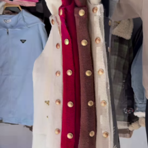 Stylish Knit Vests with Gold Button Details – Trendy Layering Pieces