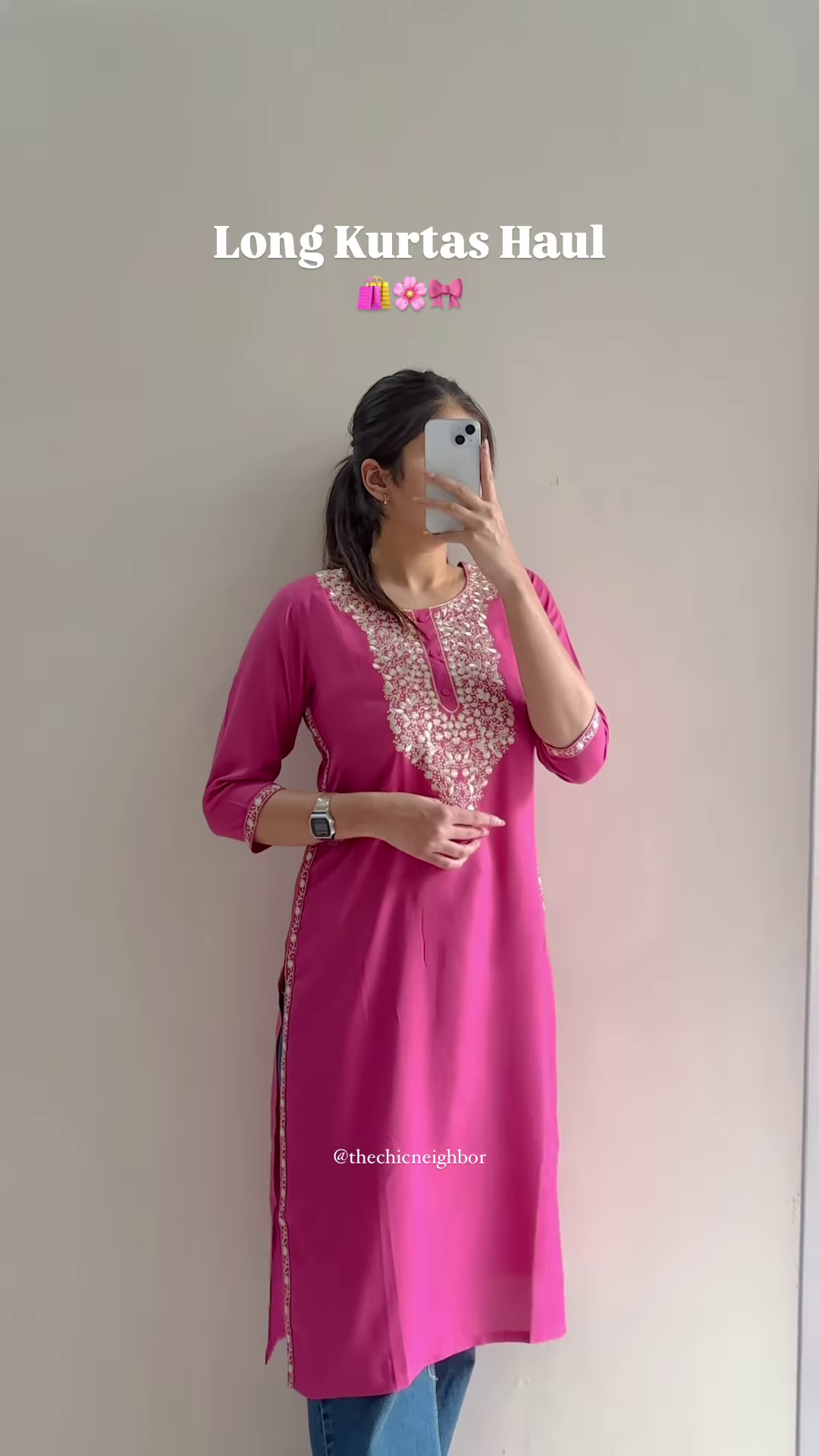 Embroidered Long Kurta – 7 Elegant Colors
