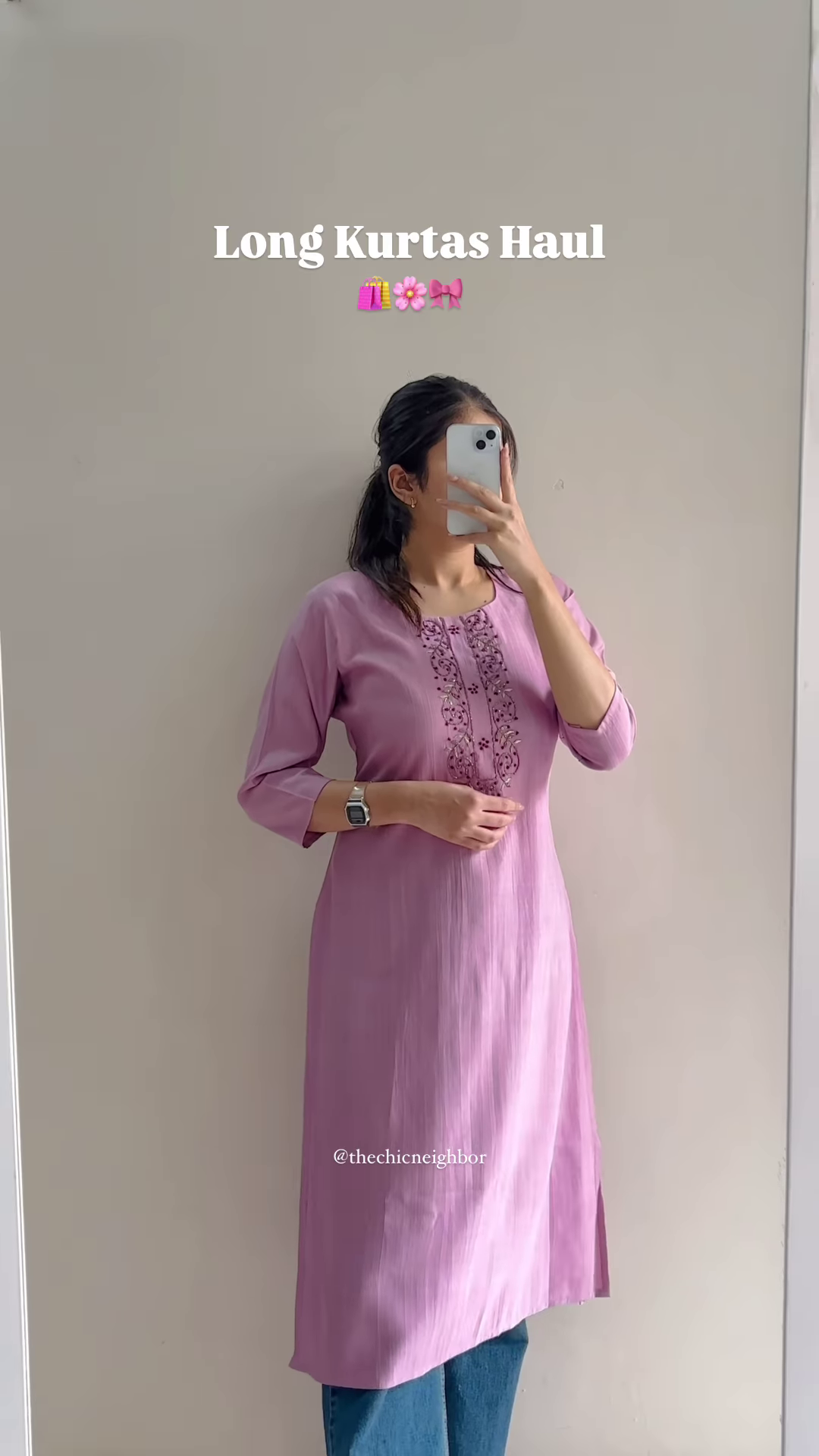 Embroidered Long Kurta – 7 Elegant Colors - Image 5