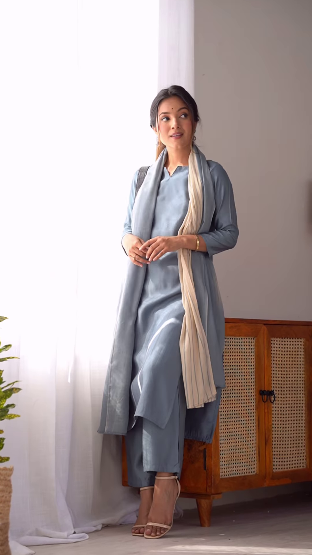 Floral Hand-Painted Kurta Set – 4 Elegant Shades - Image 6