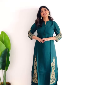 Elegant Embroidered Kurta Set – 6 Stunning Colors