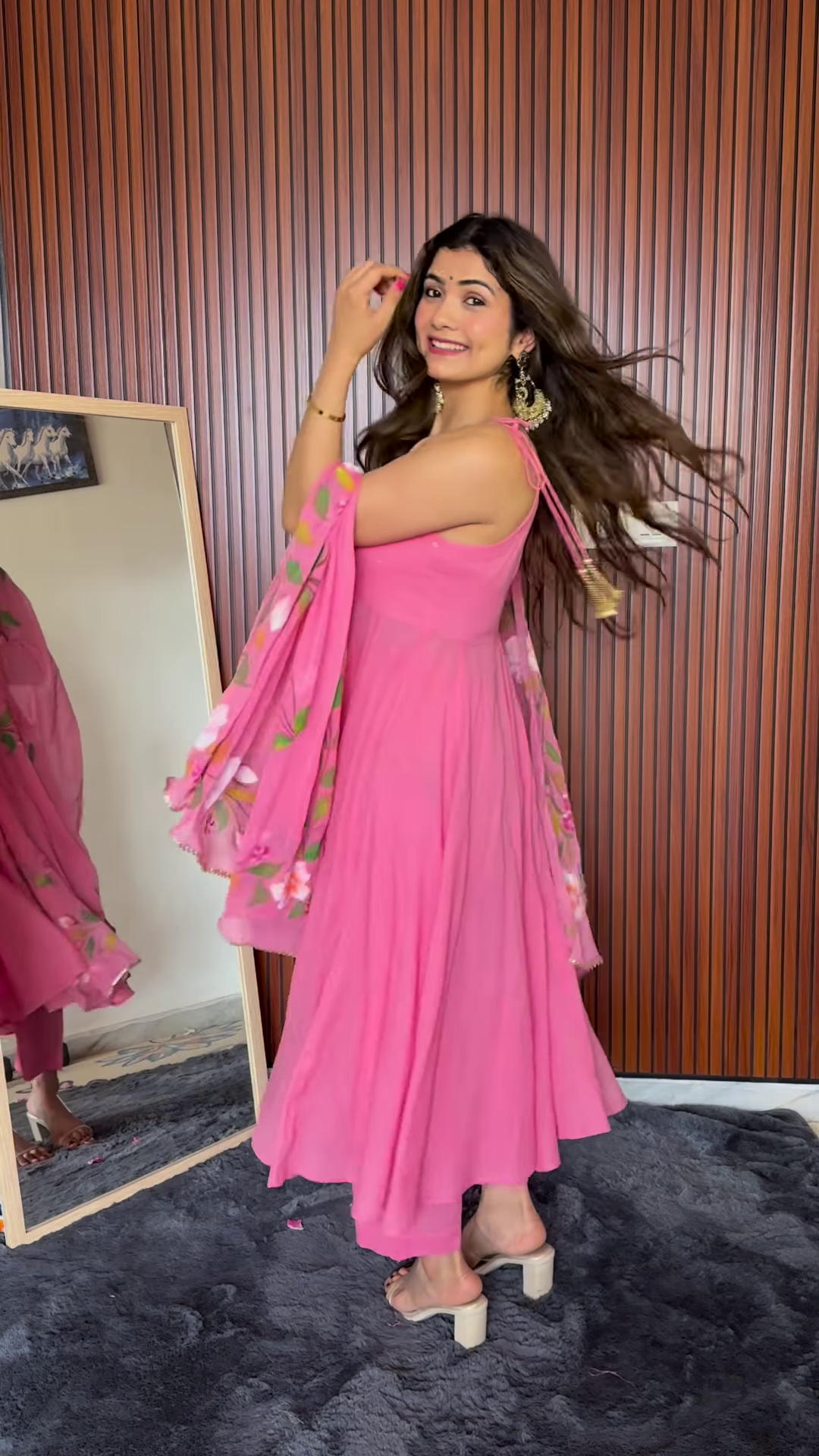 Floral Bliss Anarkali Dress – Grace in Every Step - Image 2