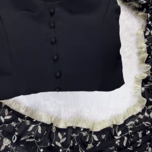 Luxe Black 3-Piece Embroidered Suit – Timeless Elegance