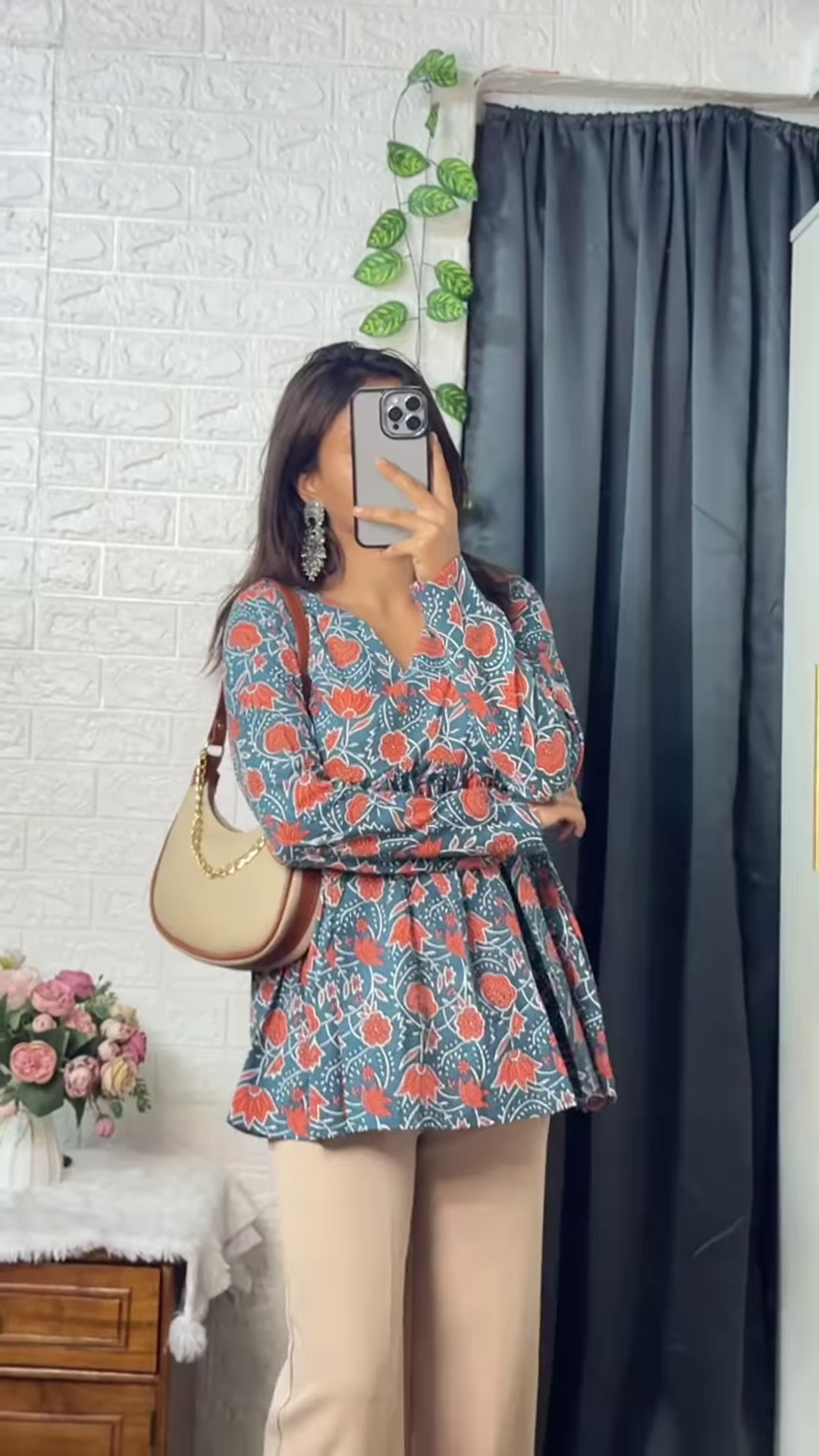 Breezy Floral Peplum Top – Casual Elegance with a Feminine Touch - Image 2