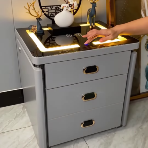 🪄 Smart Nightstand with Touch Lighting & Wireless Charging – Style Meets Functionality! 🌟