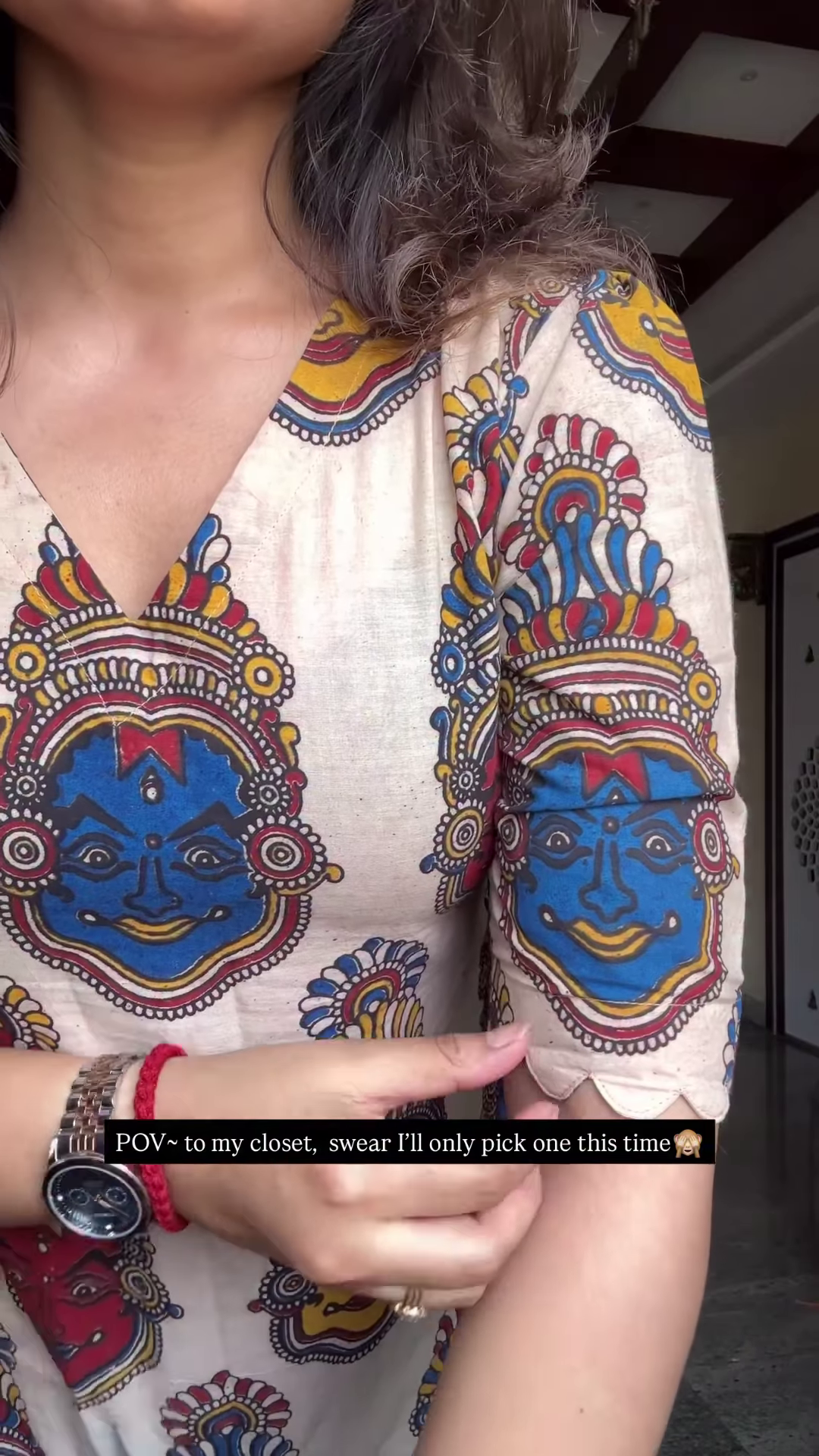 Blue Buddha Print Dress – Artistic Statementwear for Women - Image 4