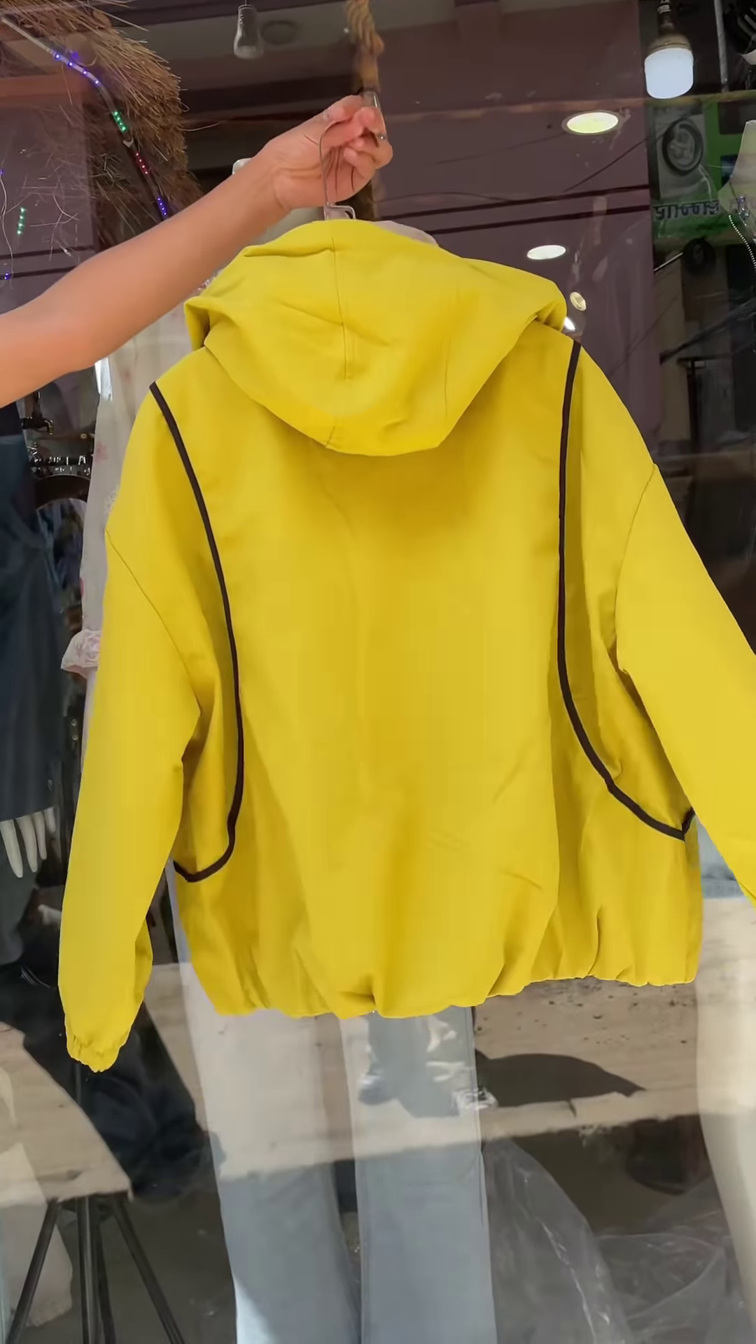 Purple Hooded Jacket with White Trim – Casual Streetwear Layer for Women - Image 5