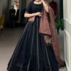Black Cotton Traditional Lehenga Choli Set with Gota Patti Work