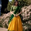 Yellow Color Zari Weaving Work Kanchipuram Haldi Lehenga Choli