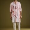 Multicolor Linen Kurta Set With Abstract Print