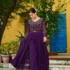 WINE COLOR DESIGNER KURTI PANT SET