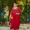 MAROON COLOR DESIGNER KURTI PANT SET