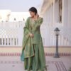 Misty Green Fendi Crush Sharara Set