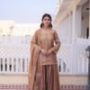 Pastel Chocolate Fendi Crush Sharara Set