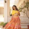Suratikart Yellow Silk Lehenga with Designer Blouse