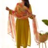 Mustard Viscose Straight Kurta Set for Office Wear