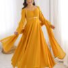 Sunshine Yellow Fancy Anarkali Gown
