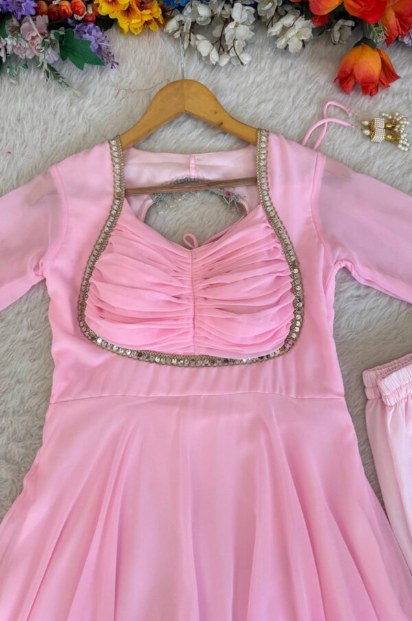 Pink Fancy Anarkali Gown Set