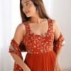 Elegant Orange Anarkali Set for Special Occasions