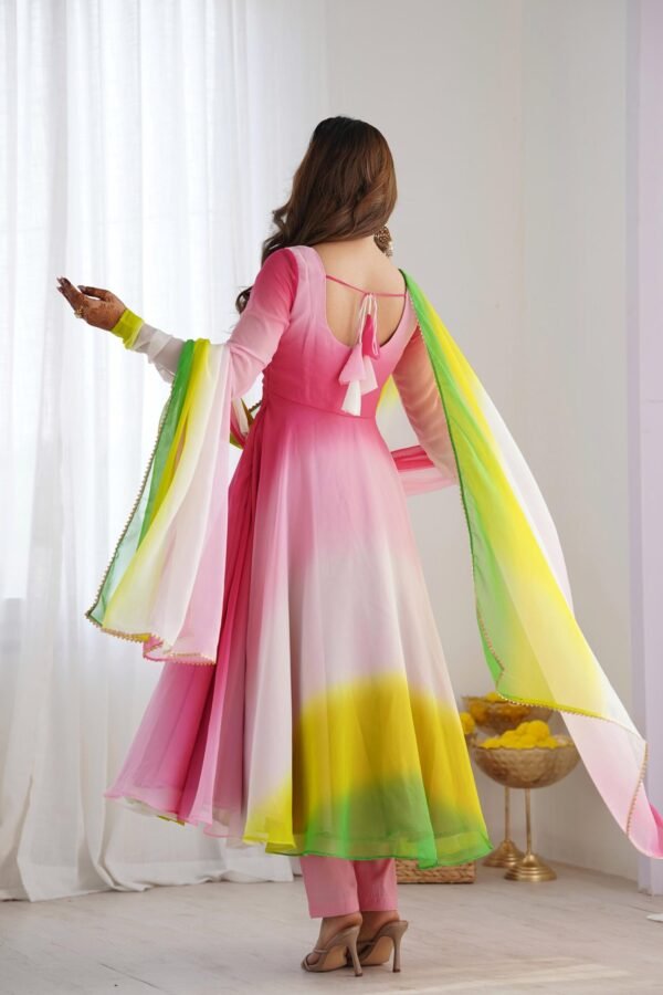 Stunning Multi-Color Fox Georgette Anarkali Suit