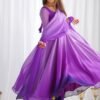 Royal Purple Soft Georgette Anarkali Suit Set