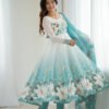 Aqua Blue Festival Special Anarkali Suit Set