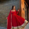 Red Wedding Wear Anarkali Gown