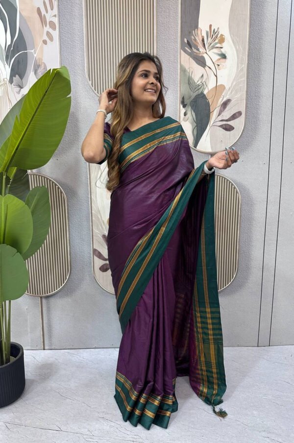 Grape Purple Zip & Go Gown Saree