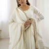 White Bollywood Style Anarkali Suit