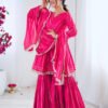Exotic Pink Designer Sharara Suit Set