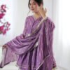 Lilac Mal Chanderi Sharara Set