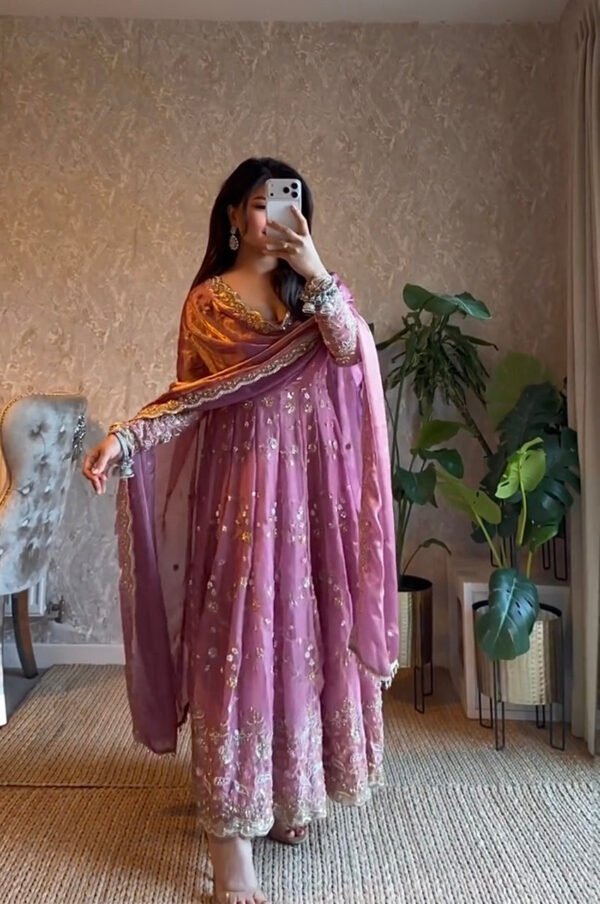 Carnival Pink Heavy Anarkali Suit Set