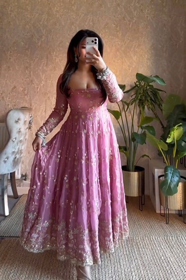 Carnival Pink Heavy Anarkali Suit Set