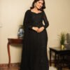 Black Georgette Lucknowi Work Anarkali Suit Set