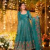 Crushed Silk Anarkali Suit Set
